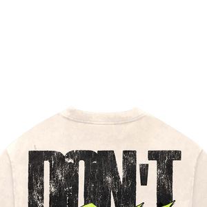 T-shirt court oversize « Don't Kill My Vibe » pour homme, streetwear, col rond, manches courtes, imprimé, jersey de coton blanc - Product Image 4