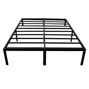 Base Moderna in Acciaio Nero per Letti in Metallo con Piattaforma Doppia - Product Image 1