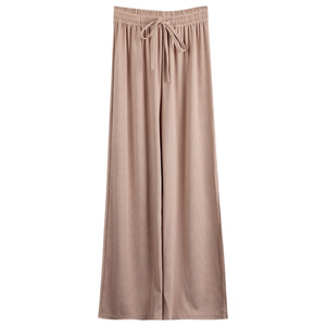BD China Factory OEM Customized Logo Embroidery Wide Leg High Waist Straight Leg Loose Fit Casual Spring Autumn Women Pants - Product Image 4