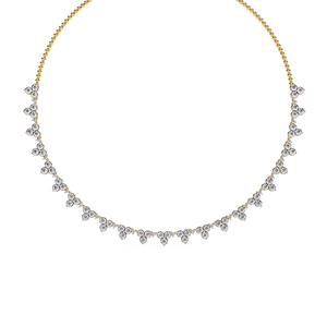 Collier chaîne à billes de luxe entièrement serti de moissanite VVS, chaîne tennis hip-hop, pour hommes et femmes, bijou de cou en diamant synthétique de qualité supérieure - Product Image 1