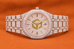 Luxury Stainless Steel Moissanite Diamond Iced Out <b>Watch</b> Men Women Fashion Wristwatch - Product Image 3