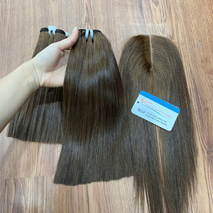 Nouveauté Extension de cheveux de trame de couleur droite osseuse 100% paquets bruts de cheveux humains vietnamiens cuticules alignées - Product Image 2