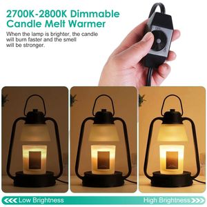 Scaldacera Elettrico Dimmerabile per Candele Profumate con 2 Lampadine GU10 e Gancio per Appendere, Ideale per Soggiorno e Bagni - Product Image 3