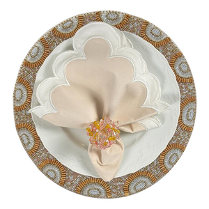Set de table luxueux fait main et perlé, « Sun Blush » par Glowin Fashion - Product Image 3