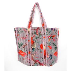 Velvet 100% Cotton <b>Tote</b> Bag Extra Large Letter Pattern Long Handle Open Closure <b>Beach</b> & Travel Daily Use From Rajasthan - Product Image 6