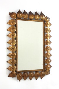 Traditional Brass Mirror With <b>Leaf</b> Design Handmade <b>Wall</b> <b>Decor</b> Framed Metal Art - Product Image 5