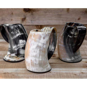 High Quality 100% Natural Color Polished Buffalo Horn <b>Mug</b> Custom Design Stylish Animal-Lamp Style for Tea & Salt <b>Glass</b> Horn <b>Mug</b> - Product Image 2