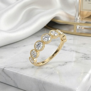 0.55CTW Round Bezel Band Setting Minimalist <b>Ring</b> - Product Image 3