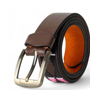 Ceinture de polo classique pour homme en cuir véritable, brodée personnalisée, pour l'équitation - Vente en gros ODM/OEM - Product Image 5