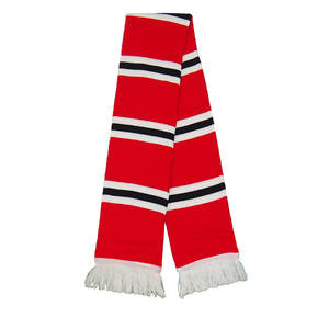 Bufandas Personalizadas al por Mayor para Aficionados al Fútbol con Borlas, Mercancía del Club, Bufanda de Fútbol Tejida de Alta Calidad - Product Image 1