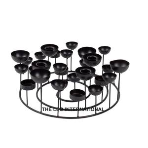 Support à bougies en béton unique pour décoration de salon style nordique, pot à bougies, bougeoir à sept bras - Product Image 5