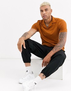 Men's Solid <b>Orange</b> Short Sleeve Knitted <b>Polo</b> Shirt Casual Style Anti-Wrinkle Cotton Regular Fit - Product Image 4
