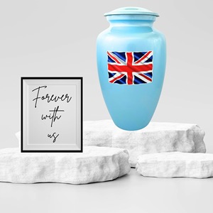Urna de alta calidad para cenizas con la bandera Union Jack impresa en esmalte - Product Image 3