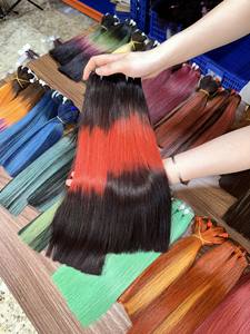 2024 Hot Trend Mix Couleur Bonestraight Bundles Cheveux Humains Vietnamiens Bruts pour Femmes Noires Modèle Féminin 1 - Product Image 2