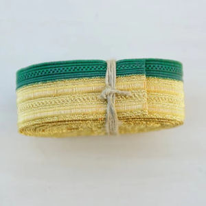 Cinta Trenzada de Alta Calidad, Ecológica, Hecha a Mano, de 2 Metros, Color Verde Dorado, para Decoración de Vestidos, Marca Monastic Works, Nueva - Product Image 1