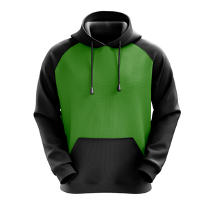 Sudadera con Capucha para Hombre, Color Azul y Negro, Bloques de Color, Manga Raglán, Corte Regular, Informal, para Otoño, con Bolsillos, Tejido de Punto - Product Image 4