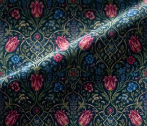 Luxury Pink And Blue Floral Velvet Blackout Curtain Each Panel Art Nouveau Inspired <b>Window</b> Drapes Soft Fabric Wholesale - Product Image 5