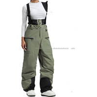 Pantalon de ski unisexe Polartec, nouveau style, épaissi, vêtements de sport d'hiver, coupe-vent, imperméable, respirant, col montant, ski