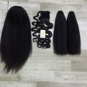Wholesale Customized Body Wave Ponytails Full Cuticles Aligned Vietnamese <b>Hair</b> <b>Kinky</b> <b>Straight</b> Swiss 5x5 HD Lace Front Wigs - Product Image 5