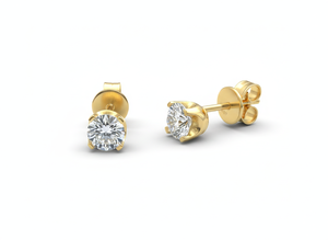 Pendientes de Diamantes Redondos para Mujer, Diamantes Cultivados en Laboratorio - Product Image 2