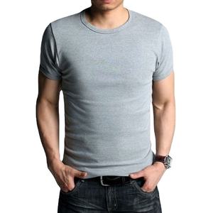 T-shirt à col rond pour hommes 100% coton couleur unie vente en gros OEM manches courtes exclusif conception personnalisée haute qualité exportation hommes - Product Image 2