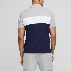 Chemise d'été décontractée pour homme à manches courtes, tricotée, séchage rapide, couleur unie, logo personnalisé imprimé, anti-boulochage, avec poche - Product Image 3