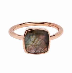 15 MM Cushion Faceted Gemstone Women <b>Ring</b> - Wholesale Gold Plated <b>Rings</b> - Handmade Bulk Price <b>Ring</b> - Product Image 3