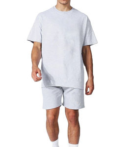 Conjunto de Dos Piezas para Hombre, Verano, Personalizado, Informal, Tela de Rizo, Secado Rápido, Camisa Holgada y Pantalones Cortos para Exteriores, Hecho en Pakistán - Product Image 1