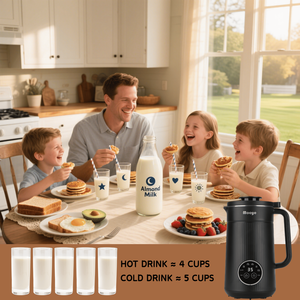 เครื่องทำนมถั่ว 8 in 1 ใบมีด 10 ใบ ความจุ 35 ออนซ์ เครื่องปั่นทำความสะอาดตัวเองสำหรับนมจากพืช รักษาความร้อน 2 ชั่วโมง ตั้งเวลาเริ่มทำงานล่วงหน้า 12 ชั่วโมง ทำนมถั่วเหลือง - Product Image 4