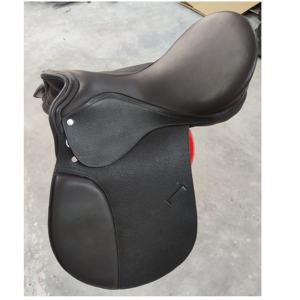 Sillín de cuero inglés negro duradero para equitación y carrera con árbol de plástico Producto de sillines Premium - Product Image 2