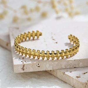 Nueva Llegada, Pulseras de Metal Estilo Mosaico, Base de Latón, Pulseras de Moda Coloridas, Pulseras de Latón para Mujer, Artesanía en Metal - Product Image 4