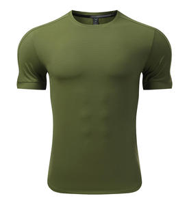 Camiseta Deportiva de Compresión de Manga Corta para Hombre, Corte Ajustado, Color Negro, Secado Rápido, Cuello Redondo, Tejido de Punto - Product Image 3