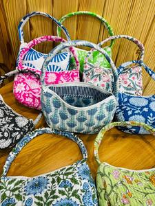 Bolso de hombro acolchado de algodón floral, bolso de mano reutilizable, ecológico, suave y acolchado, bolso tote para mujer, impresión personalizada, logotipo personalizado, venta al por mayor - Product Image 4