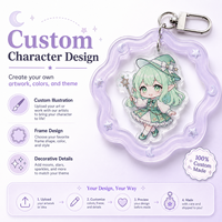 Ensemble pour couple, pendentif shaker suspendu en acrylique personnalisé, thème anime, pour anniversaire