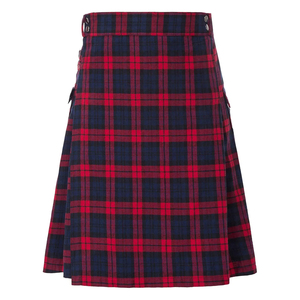 8 Yards Tartan Kilt for Mens 16oz Acrylic Wool Kilt Scottish Apparel with 3 <b>Buckles</b> and Leather <b>Straps</b> Knife Pleated - Product Image 6