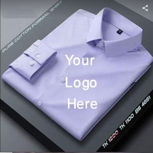 Elegante camisa de vestir formal de manga larga de algodón 100% logotipo personalizado proveedor de exportación informal en Bangladesh para la temporada de otoño - Product Image 5