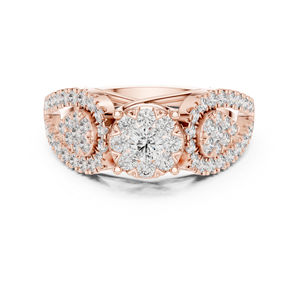 Anillo de Uso Diario de Oro Amarillo de 14K con Diamante Cultivado en Laboratorio para Mujer |   Diamante Cultivado Nuevo - Product Image 4