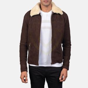 2026 Top Trending Men <b>Suede</b> <b>Jacket</b> Top Vintage Look Winter Fabric Men <b>Suede</b> Leather <b>Jacket</b> - Product Image 2