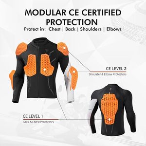 Chaqueta de Motociclismo para Hombre, Cortavientos, Manga Larga, Diseño con Bloques de Color, Equipo de Protección para Conducir - Product Image 3