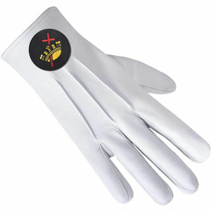 Delantal Masónico de Primera Calidad al por Mayor, 33 Grados, con Cuello, Colores y Tallas Personalizables, Cinta Blanca y Bordado con Borde Dorado - Product Image 4