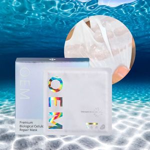Masque en tissu biomimétique éclaircissant et apaisant au peptide de lait, réparateur pour peaux sèches, vente en gros, OEM, ODM, marque privée, soins de la peau - Product Image 2