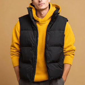 Reversible Waterproof Turtleneck Collar Puffer Vest Lightweight Sleeveless Winter Outerwear Factory Direct Custom Production - Product Image 4