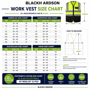 เสื้อกั๊กทำงานผู้ชาย Sales Blackhardson ผ้าโพลีเอสเตอร์ตาข่ายระบายอากาศ 120 GSM ทนไฟ สีน้ำเงิน แถบสะท้อนแสง หลายช่องกระเป๋า - Product Image 3
