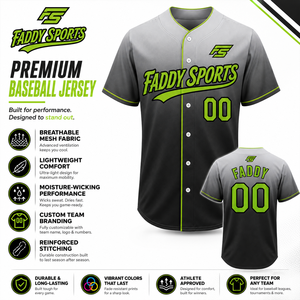 Camiseta de Béisbol Personalizada con Degradado, Sublimada, Cosida, con Botones, Transpirable, de Secado Rápido, Uniforme de Equipo, Camiseta Deportiva de Alto Rendimiento - Product Image 5