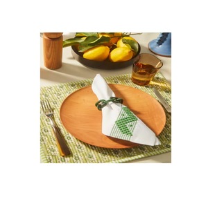 Anneaux de serviette en résine rouge, design d'anneaux entrelacés, décoration de table de Noël - Product Image 5