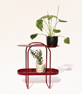 Support à plantes en métal à 2 niveaux et table console en acier thermolaqué, support pour pot de fleurs d'intérieur pour salon, bureau et décoration de la maison - Product Image 6