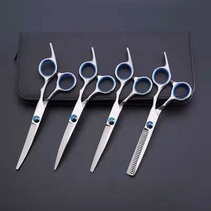 Ciseaux de coiffure professionnels en acier inoxydable, lames aiguisées, manche long, pour droitiers, outils de coupe de cheveux de salon, matériau 440C - Product Image 1