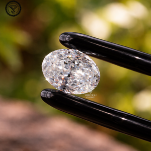 Diamant synthétique blanc exquis de taille portugaise, 5 carats, certifié IGI, forme ovale, HPHT CVD, cultivé en laboratoire, couleur DEF, pureté VVS2/VS1 - Product Image 1