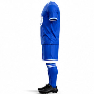 Tenue d'équipe de football personnalisée, confectionnée en tissu polyester de qualité supérieure avec propriétés de gestion de l'humidité et un aspect professionnel - Product Image 6