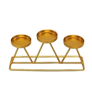 Design exclusif indien fait à la main en aluminium décoratif or bougeoir pour la décoration de la maison look simple et chic au meilleur prix - Product Image 1